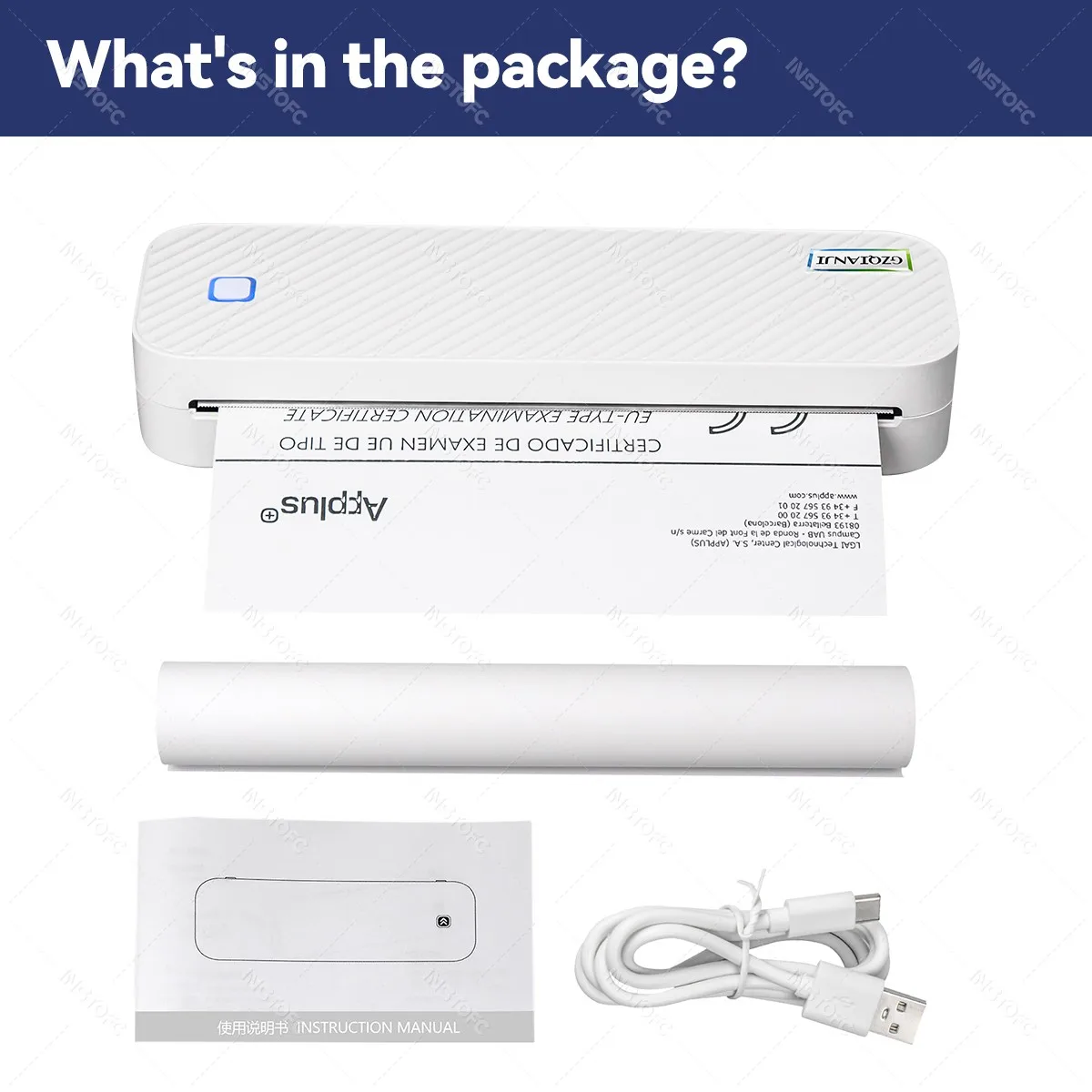 Portable A4 Thermal Printer Bluetooth Photos PDF Document Printing Machine Folded Rolls Paper For Office Work Home School Travel - Image 6