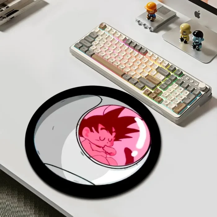 Anime-Dragon-Ball Small Round Speed Version Game Computer Keyboard Office Table Mat PC Laptop Mouse Mat Desktop Mat - Image 3