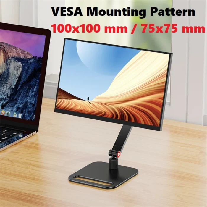 Metal Monitor Holder 100x100 75x75 VESA Mount Portable Stand Adjustable Desk Bracket for 14 to 24 inch Monitors Accessories