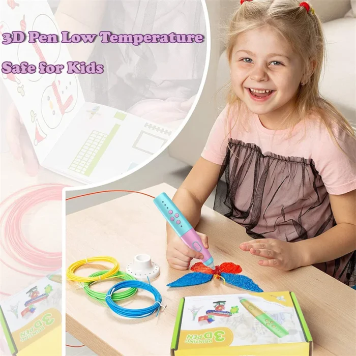 3D Printing Pen DIY Drawing Paiting 3D Pen Set Low Temperature PCL Filament for Kids Boys Girls Gifts Christmas Birthday Gift - Image 6