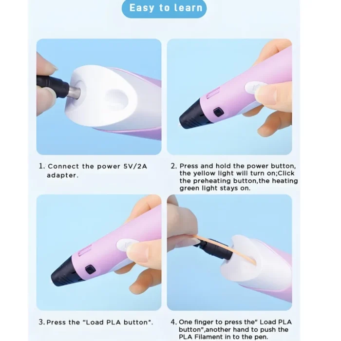 3D Printing Pen Drawing With LCD Screen Compatible Pen PLA Filament Toys Safe Paiting for Children DIY Birthday Gift Kids - Image 3
