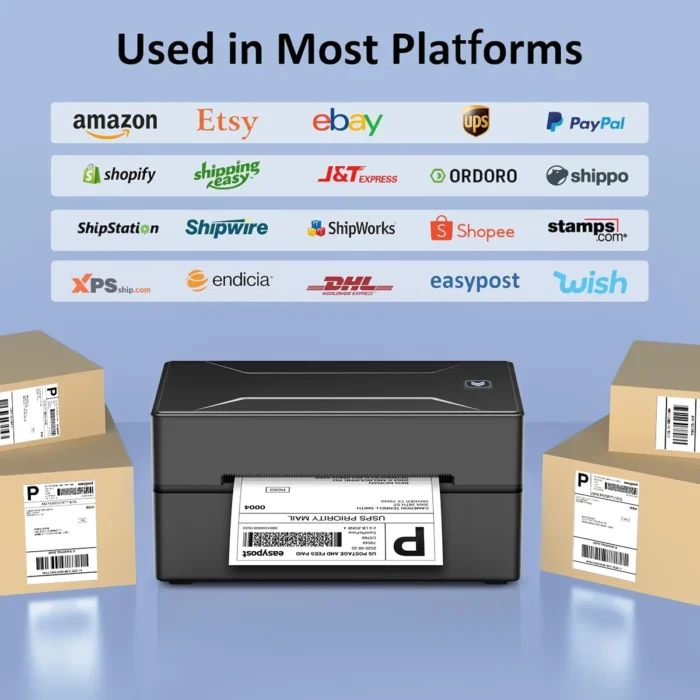 Bluetooth HD Printer D100 Black Protable Thermal Small Shipping Label Printer Compatible with iPhone Android Mac Window - Image 5