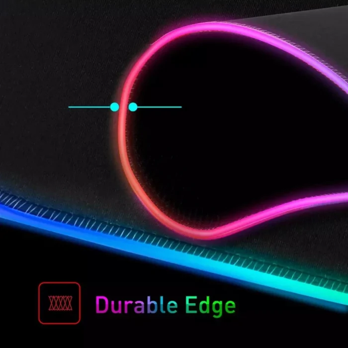 White And Black LED Mousepad RGB Gaming Mouse Pad Game Accessorie Backlit Desk Mat Computer Keyboard Mice Mat XXL Large Mausepad - Image 5