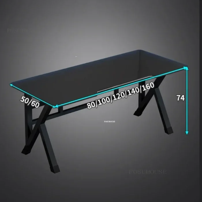 Modern Light Luxury Thick K Legs Computer Desks Desktop White Gaming Tables Simple Home Student Study Desk for Office Furniture - Image 6