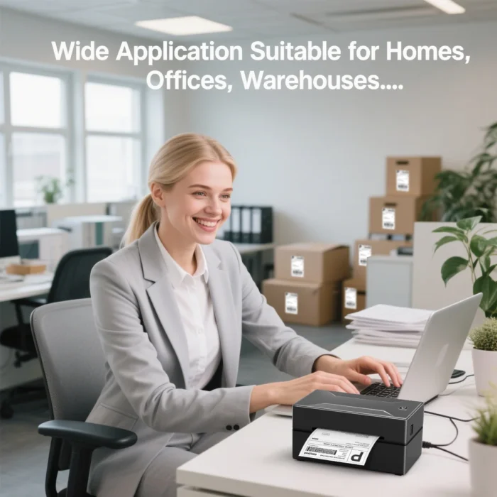 Bluetooth HD Printer D100 Black Protable Thermal Small Shipping Label Printer Compatible with iPhone Android Mac Window - Image 6