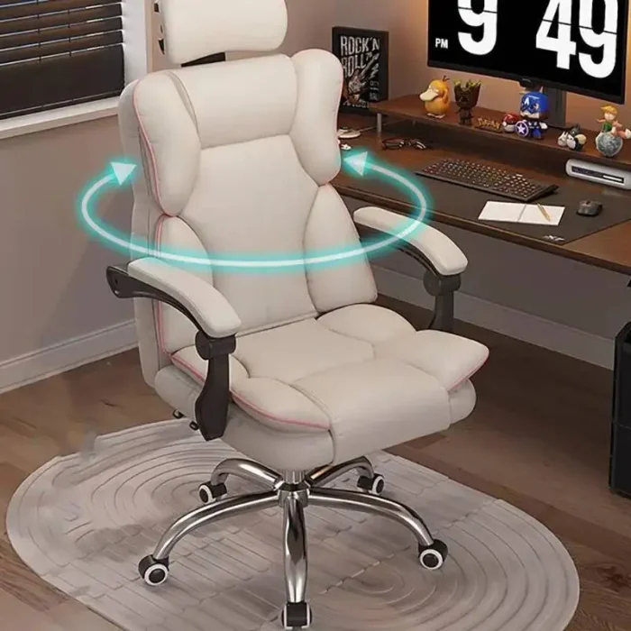 Comfortable Cushion Office Chair Footrest Support Living Room Computer Chair Recliner Swivel Chaise De Bureaux Furniture - Image 2