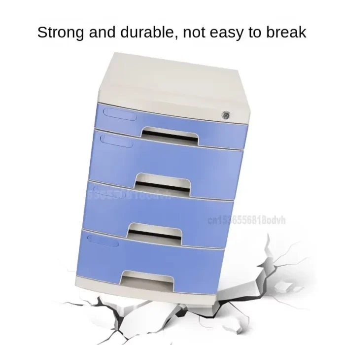 Desktop File Cabinet: A4 File Drawers with Lock, Office Receipt Storage Box, Plastic File Organizer for Desk, Document Storage - Image 5