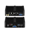 2 Ethernet Mini Pc J2900 J1900 RS232 Fanless Industrial Computer Mini Desktop Barebone