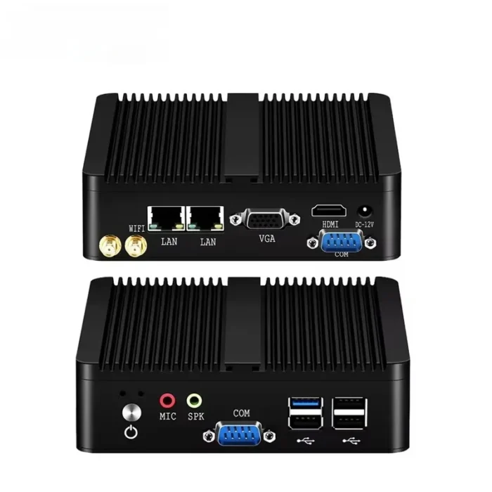 2 Ethernet Mini Pc J2900 J1900 RS232 Fanless Industrial Computer Mini Desktop Barebone