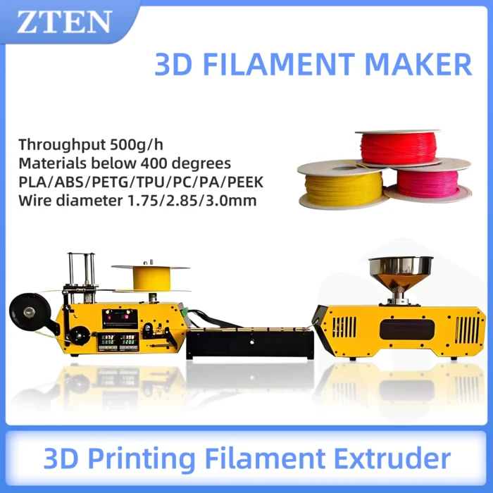 3D Filament Maker Extruder Desktop High-Precision 3D Printing Consumables Extruder 3D Printing Filament PLA ABS PE Extruder