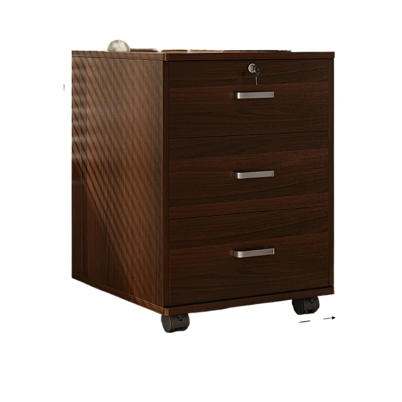 Under-desk file cabinet with lock Office locker drawer Desk side cabinet