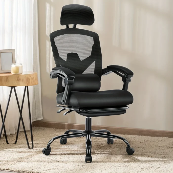 Office Computer Desk and Chair, Adult Comfortable High Back Gaming Chair with Comfortable Waist Support and Wheels