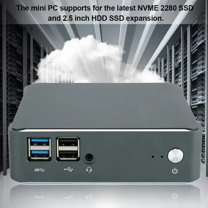 MU01 Mini Desktop PC High-Performance Aluminum Alloy For Gaming Office & Industrial Use Pocket Size With AU & US Plugs - Image 3