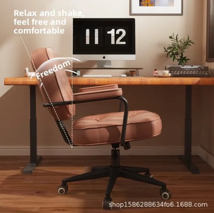 Computer chair Home comfortable light luxury office chair - Image 4