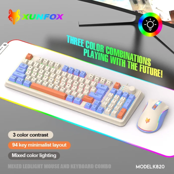 k-snake K820 USB Wired Game Keyboard Mouse Set Illuminated Desktop/Laptop Home Office Female Male Keyboard - Image 3