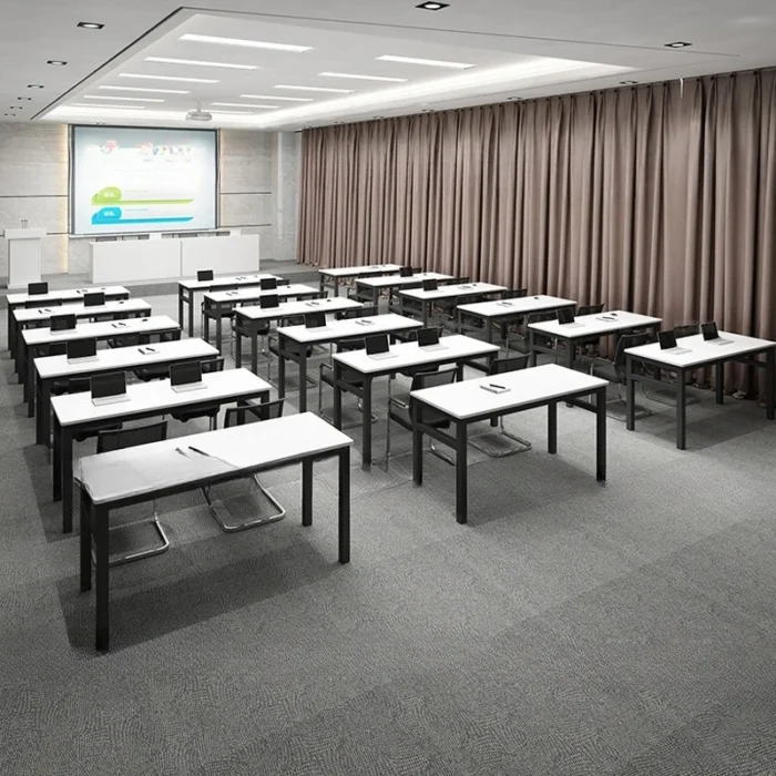 Modern simple steel frame leg plate countertop staff training table household desk conference table desk - Image 2