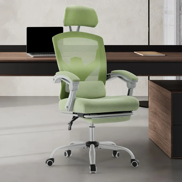 Office Computer Desk and Chair, Adult Comfortable High Back Gaming Chair with Comfortable Waist Support and Wheels - Image 4