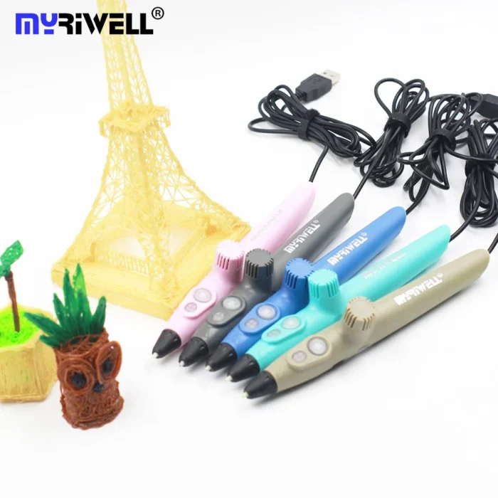 Myriwell Newest RP-200A 3D Printing Pen Using PCL Material Free Filament Low Temperature Protection for Kid Gift Toy USB 3D Pen