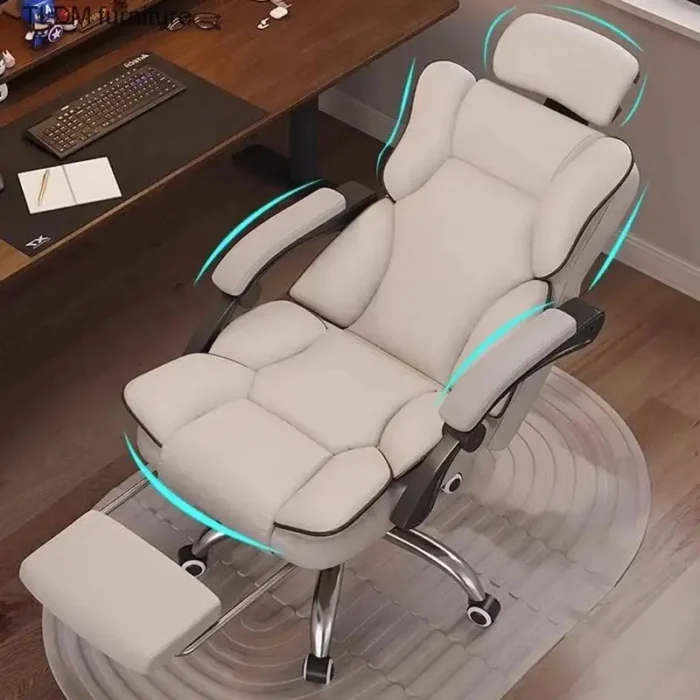 Comfortable Cushion Office Chair Footrest Support Living Room Computer Chair Recliner Swivel Chaise De Bureaux Furniture