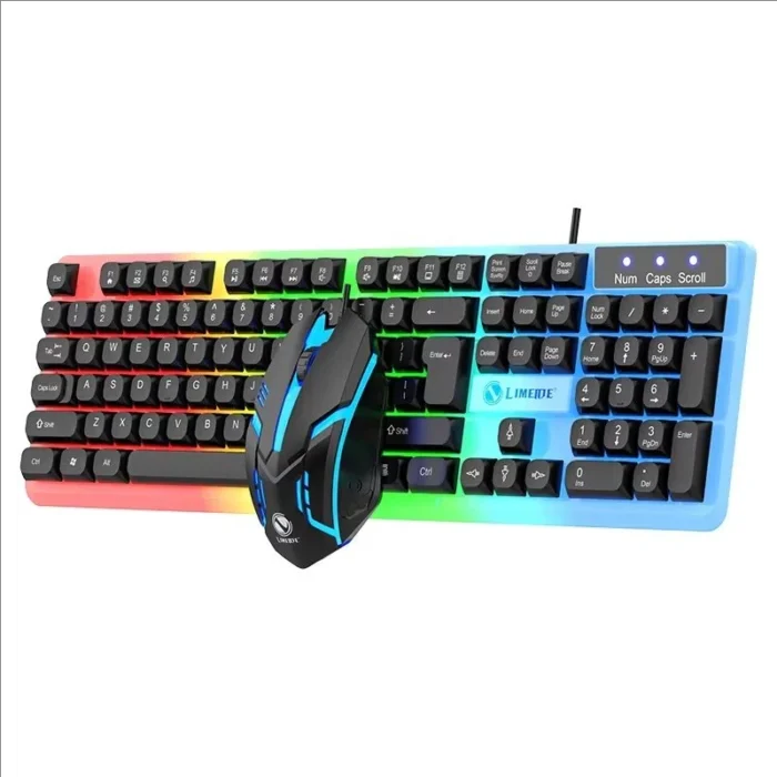 GTX350 Gaming Keyboard Mouse Combos Computer Laptop Backlight Gamer Kit LED Wired Usb Keyboard GTX350 Set-Black - Image 5