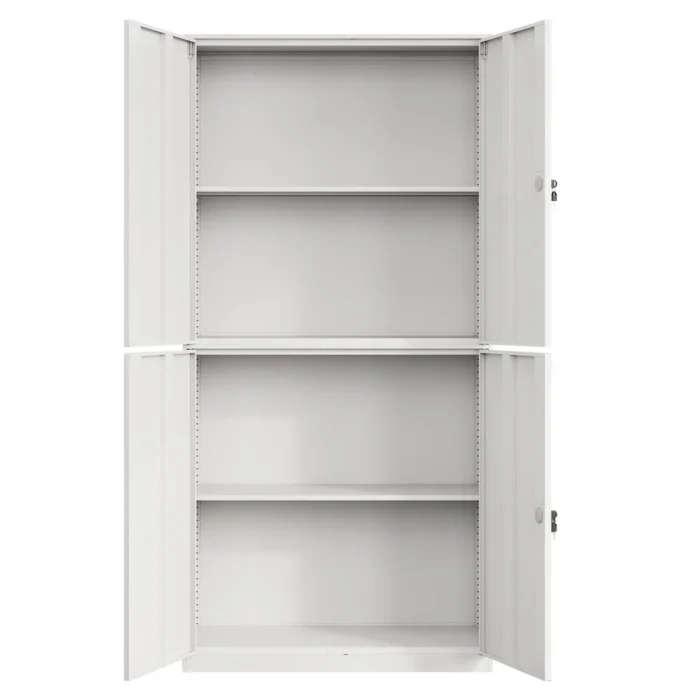Steel Storage Cabinet Office Furniture File Cupboard Durable Lockable 4 Doors Wardrobes - Image 3
