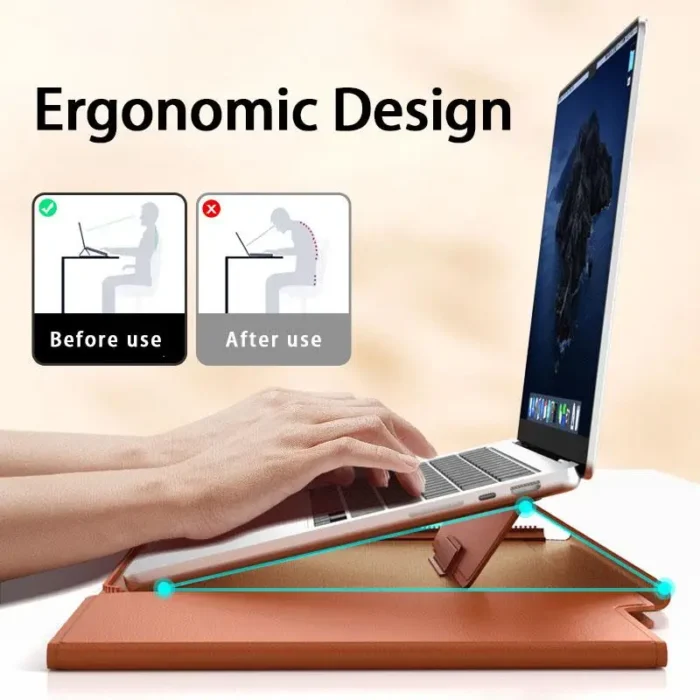 Laptop Sleeve for Macbook Air 13 Case 11 13.3 15.4 Retina Unisex Waterproof Letters Sleeve Envelope Leather Laptop Sleeve Pouch - Image 4