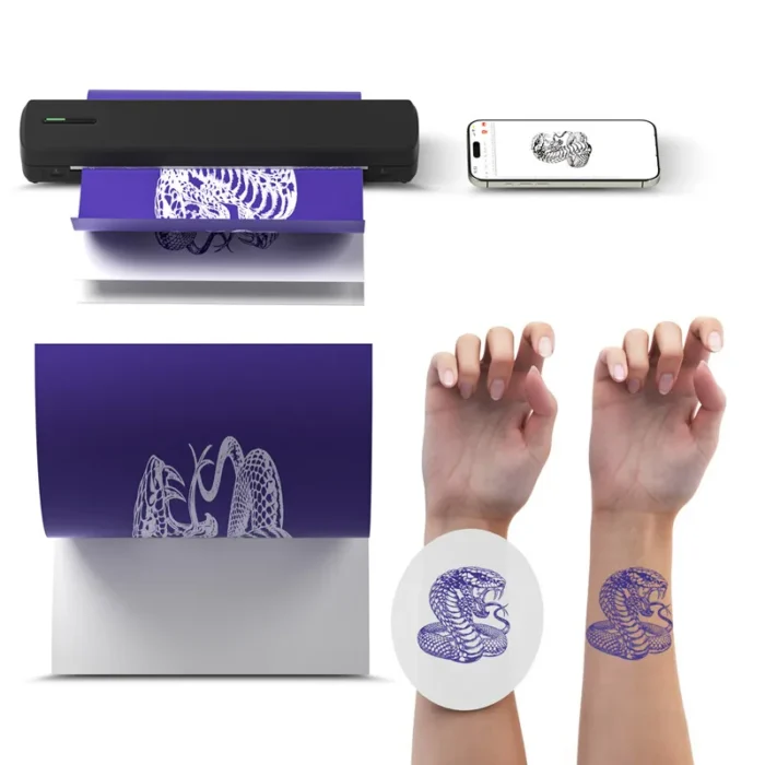 Portable Wireless Tattoo Printer Inkless Office Document PDF Photo A4 Thermal Printer Compatible with Android iOS Windows Mac - Image 6