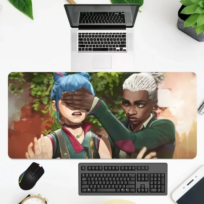 New Cartoon A-Arcane 2 Jinx Ekko Mouse Pad Office Large Computer Pc Keyboard Mats Rubber 400x900 Game Anti-Slip Mice Mat Office - Image 6