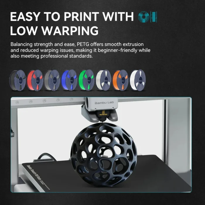 Original SUNLU PETG 3D Printer 1.75mm 1KG Filament Removable Cable Reel Multiple Colors High Transparency for 3D Printing Gift - Image 3