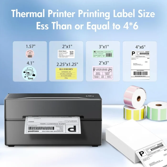 Bluetooth HD Printer D100 Black Protable Thermal Small Shipping Label Printer Compatible with iPhone Android Mac Window - Image 4