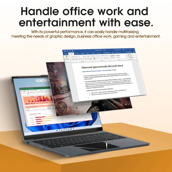 15.6" Ultra Slim Laptop 16GB RAM 512GB SSD Intel N5095 Notebook 1920*1080 FHD Screen Windows 10 Office Study Portable Computer - Image 3